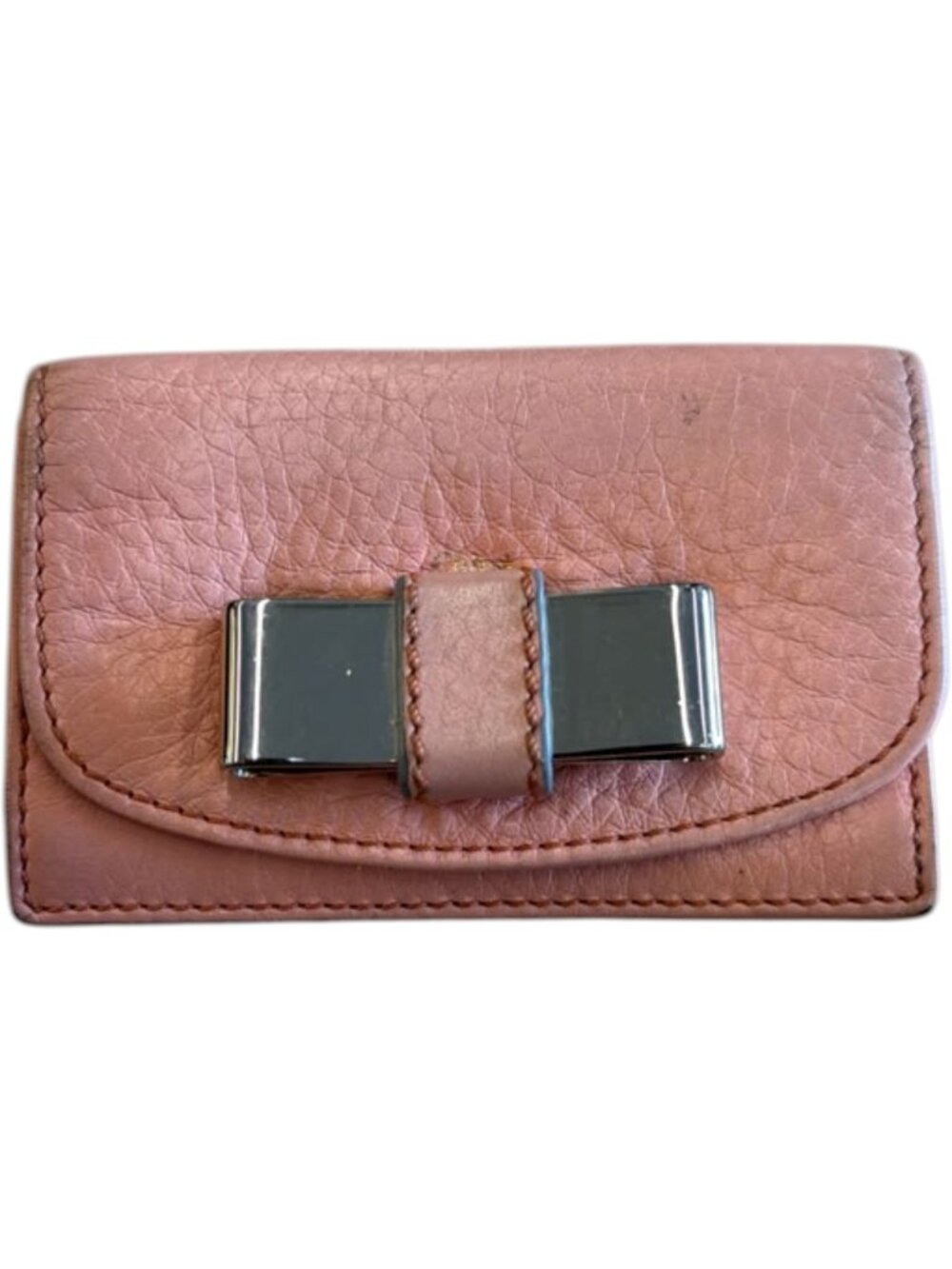 588151CR C1 Chloe Wallet Pink Leather